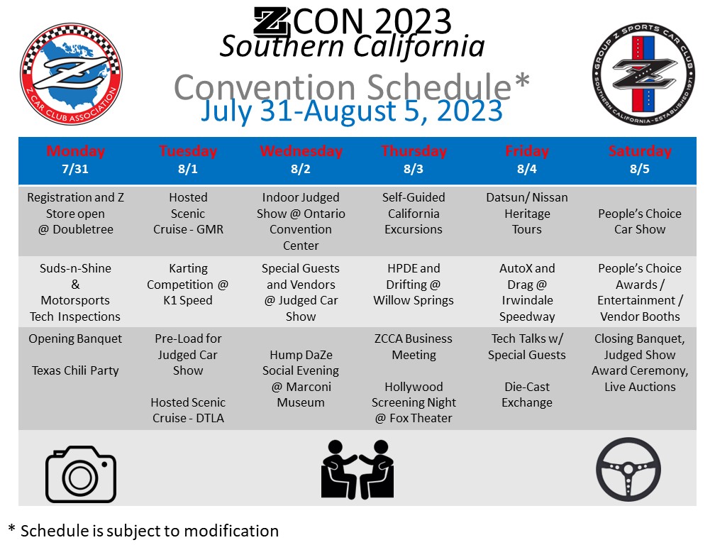 ZCON2023 California Schedule Slide 20230206